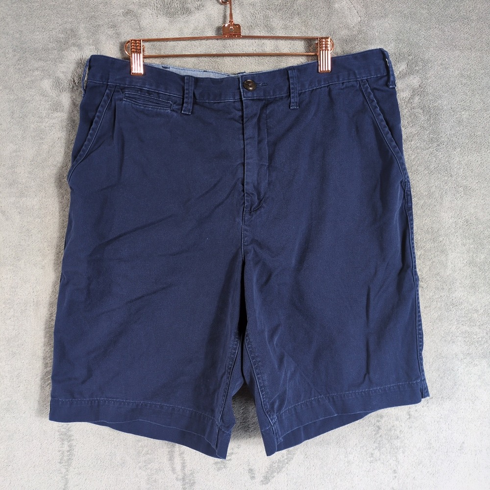 Polo Ralph Lauren Mens Relaxed Fit Chino Shorts Navy Blue Size 35 Cotton - Picture 2 of 10